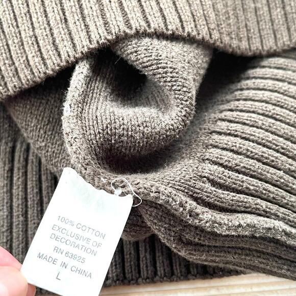 Retrofit Brand Men's Henley Sweater‎ | Brown Large - Picture 4 of 8